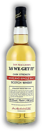 AS WE GET IT Highland Single Malt Ian Macleod Cask Strength 60,5%