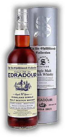 Edradour Signatory Vintage Un-Chillfiltered Collection 10 Years 2013/2024 Oloroso Sherry Butts Nr. 521, 527, 528, 529 46%