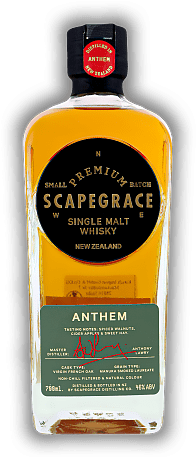 Scapegrace Anthem Peated New Zealand Single Malt Whisky 46%