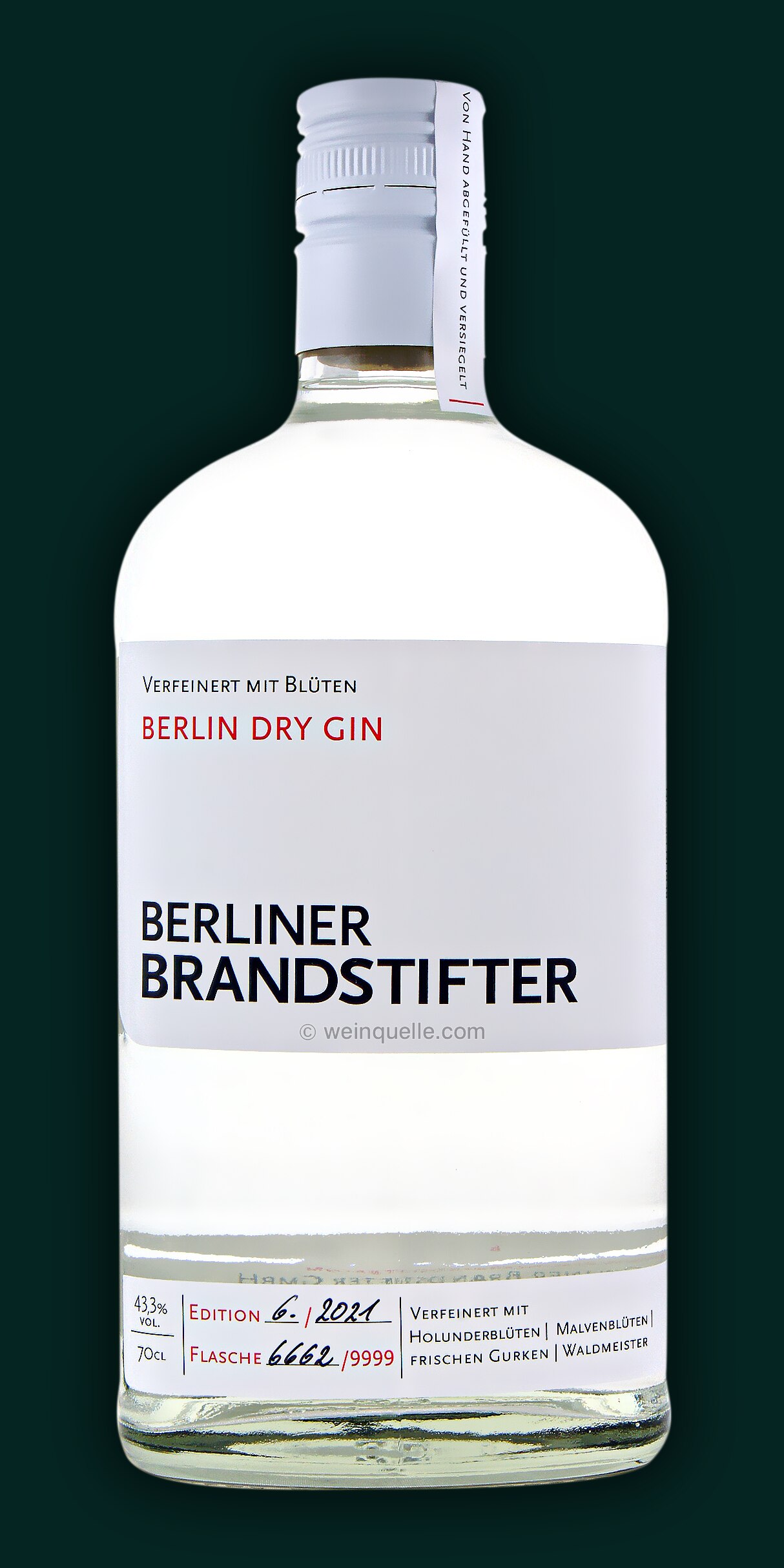 Berliner Brandstifter Dry Gin, 34,90 Lühmann - Weinquelle €