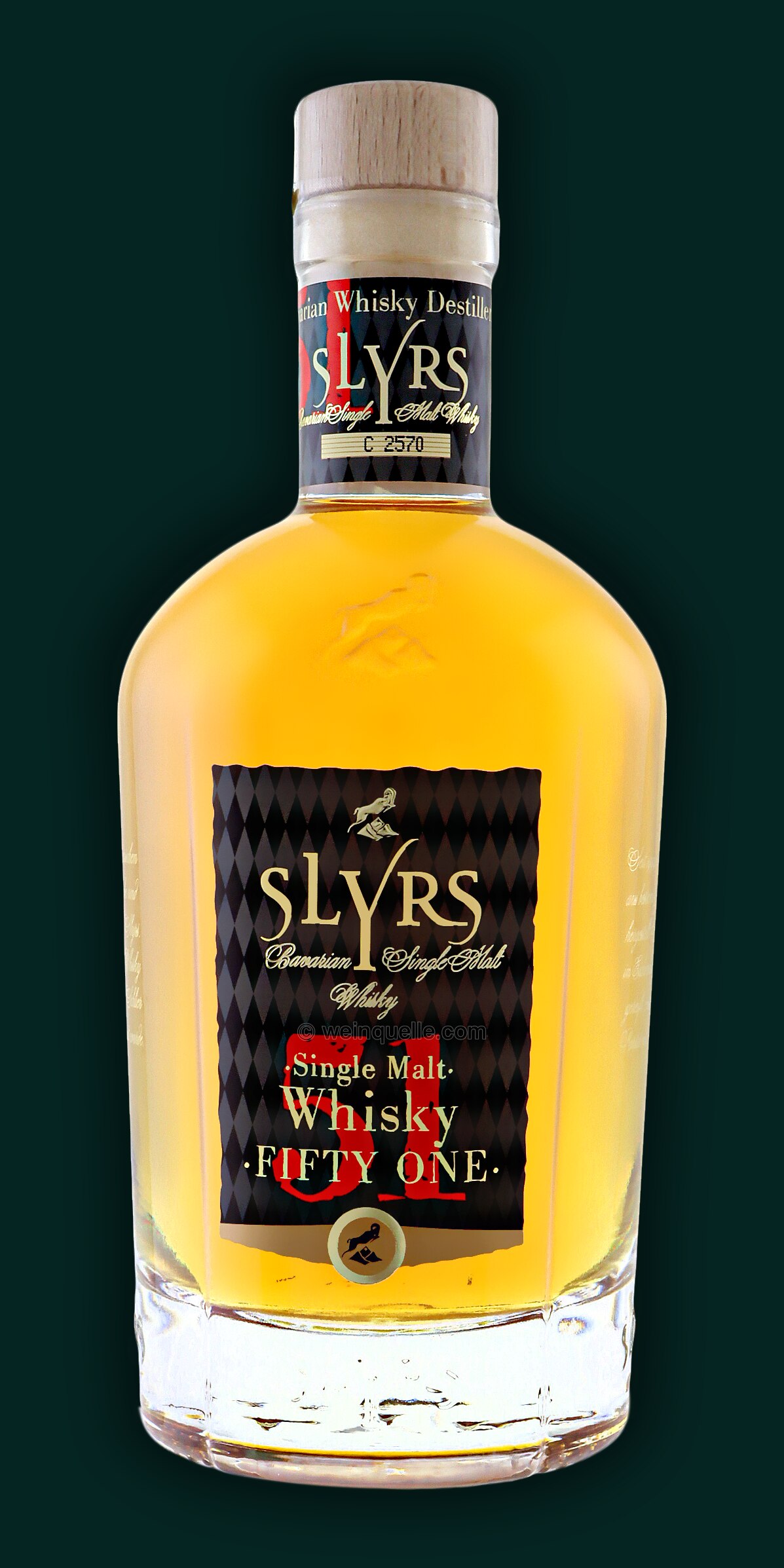 Slyrs Bavarian Single Malt Whisky Fifty-One 51% 0,35 Liter, 39,95 € -  Weinquelle Lühmann