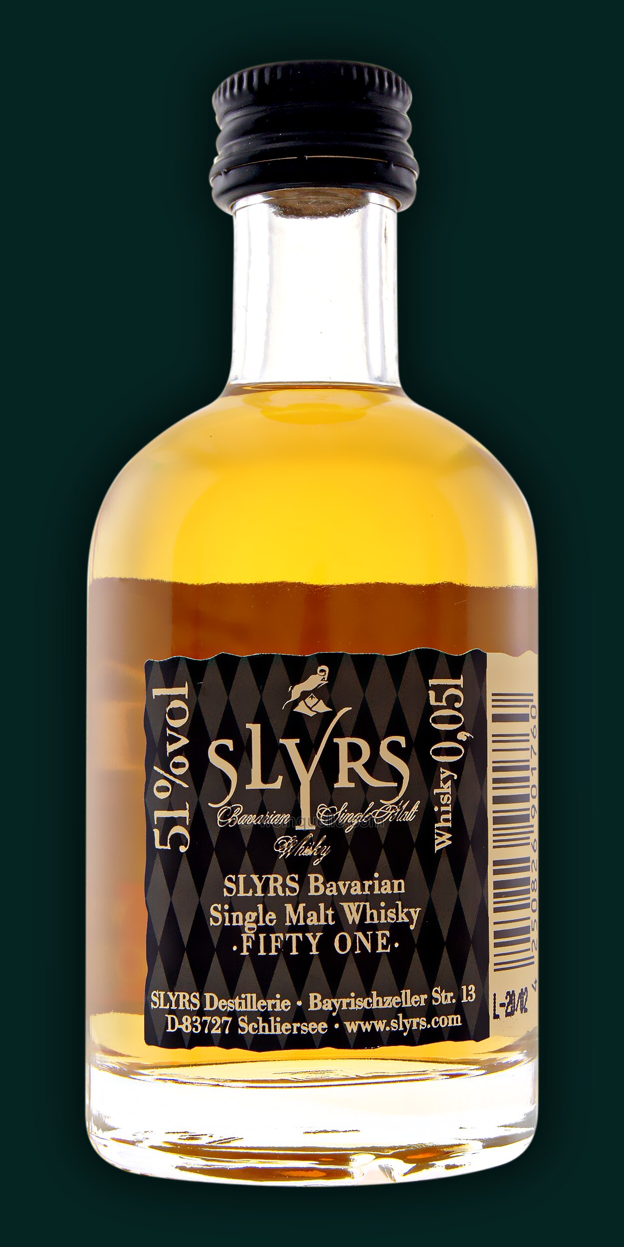 Slyrs Bavarian Single Malt Whisky Fifty-One 51% 0,05 Liter, 8,85 € -  Weinquelle Lühmann