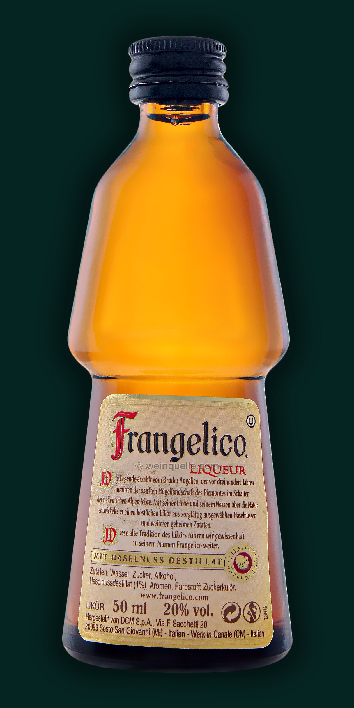Liter, Liqueur Weinquelle Frangelico 0,05 - Lühmann Hazelnut 3,50 €
