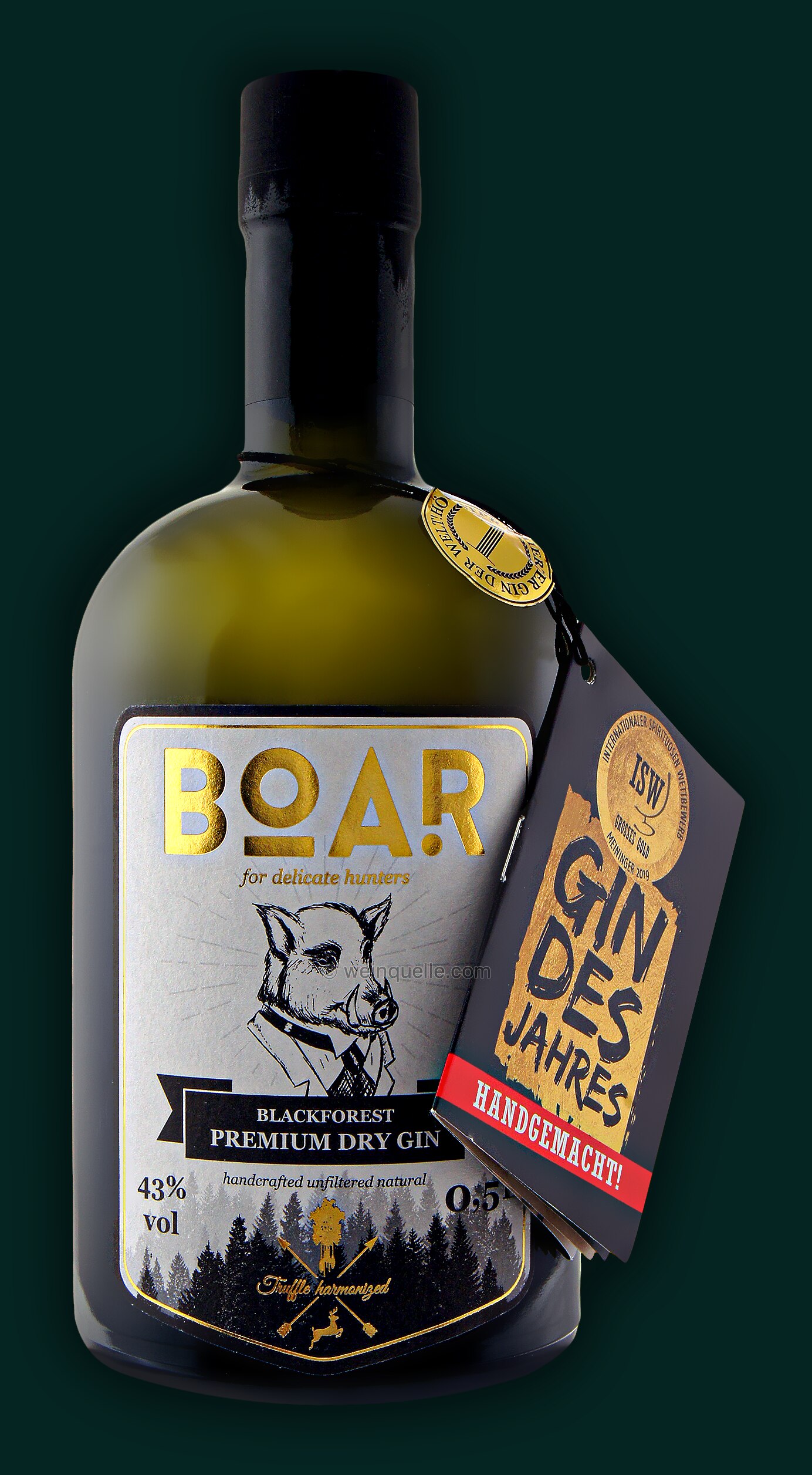 - 34,90 Boar Weinquelle Black Gin Lühmann Forest Dry € Premium 43%,