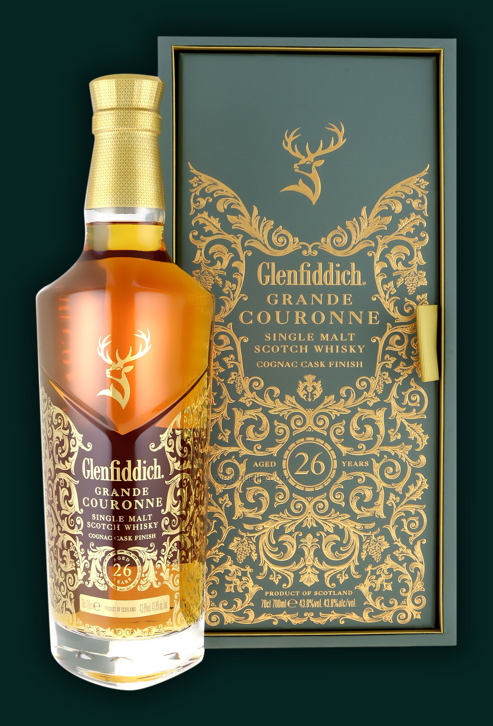 Glenfiddich 26Yr Grande Couronne Cognac Cask Finish Single Malt Scotch  Whisky