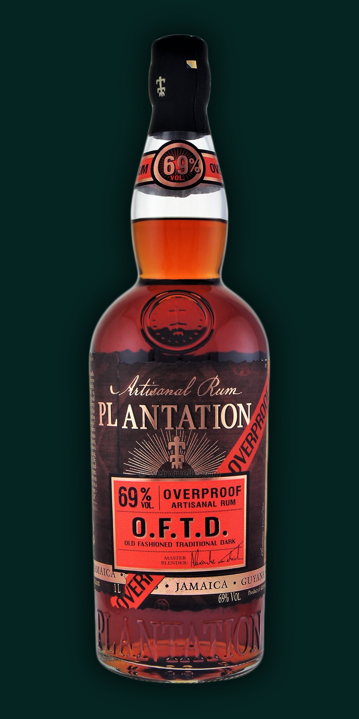 € Plantation Overproof 1,0 Dark Lühmann Liter, O.F.T.D. 34,50 Rum - 69% Weinquelle