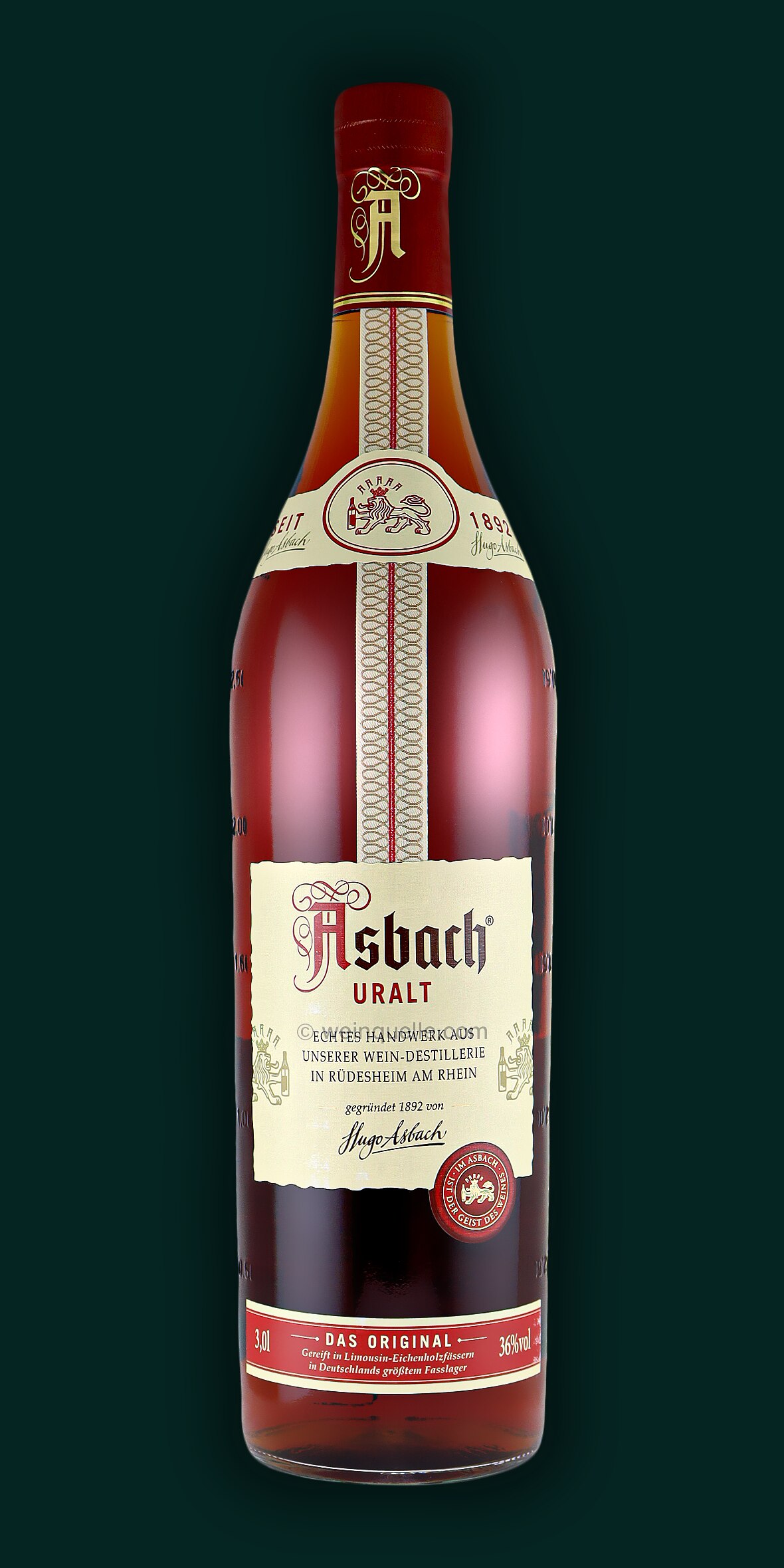 Asbach Weinquelle - Uralt Lühmann Liter, 60,00 3,0 €